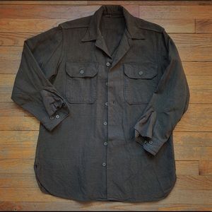 WWII Wool Work Uniform Gas Flap Jacket Shirt Army